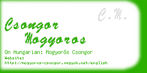 csongor mogyoros business card