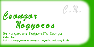 csongor mogyoros business card